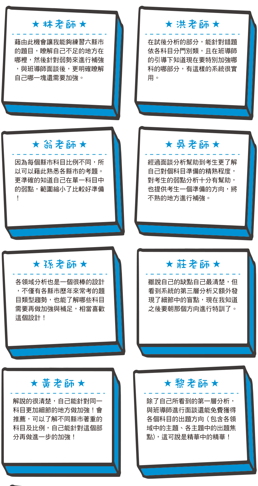 參加檢測強化弱勢，考取學員一致推薦