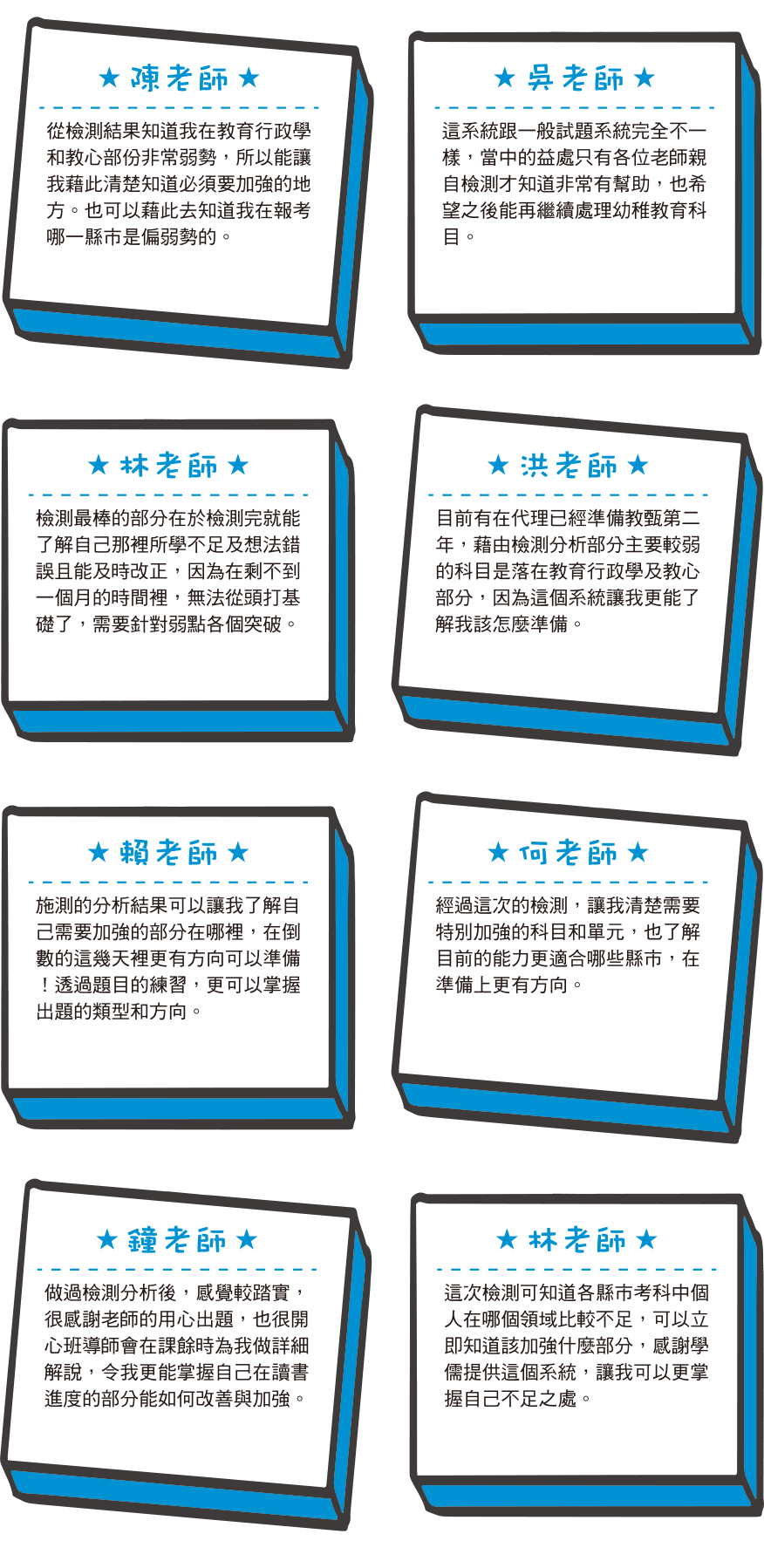 參加檢測強化弱勢，考取學員一致推薦