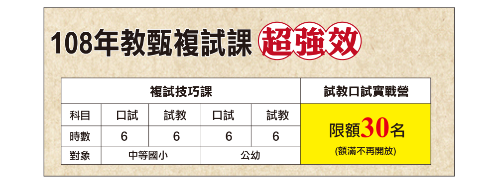 口試實戰營 限額30名